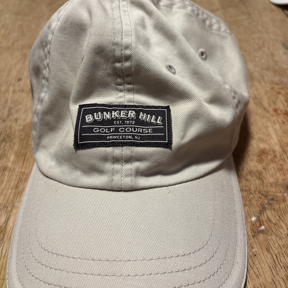 Imperial Bunker Hill Golf Course Princeton NJ Tan Adjustable Baseball Cap Hat